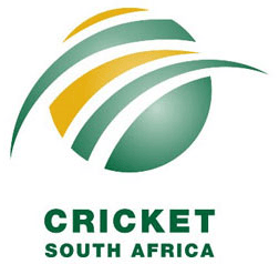 Cricket South Africa logo: a stylized green and gold cricket ball with curved lines above it, resembling a sun and field. Designed to appeal to both fans and corporate voice clients, “CRICKET SOUTH AFRICA” is written in bold green letters below the graphic.